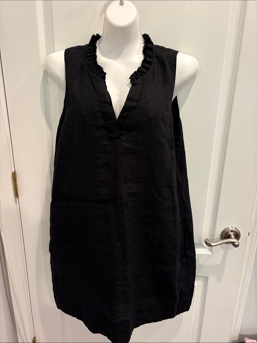 Tommy Bahama Two Palms Double Ruffle Linen Shift Dress Size L